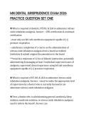 MN DENTAL JURISPRUDENCE EXAM 2026 PRACTICE QUESTION SET ONE