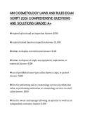 MN COSMETOLOGY LAWS AND RULES EXAM SCRIPT 2026 COMPREHENSIVE QUESTIONS AND SOLUTIONS GRADED A&plus;