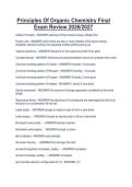 Principles Of Organic Chemistry Final  Exam Review 2026&sol;2027