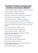 Principles Of Organic Chemistry Test  Questions And Answers 2026&sol;202