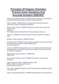 Principles Of Organic Chemistry  Practice Exam Questions And  Accurate Answers 2026&sol;2027