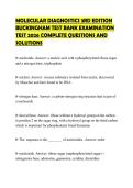 MOLECULAR DIAGNOSTICS 3RD EDITION BUCKINGHAM TEST BANK EXAMINATION TEST 2026 COMPLETE QUESTIONS AND SOLUTIONS