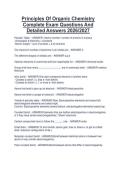 Principles Of Organic Chemistry  Complete Exam Questions And  Detailed Answers 2026&sol;2027 