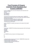 Final Principles Of Organic  Chemistry Exam Questions And  Answers 2026&sol;2027