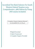  South-Western Federal Taxation 2025 Comprehensive 48th Edition by Young &ndash; Accredited Test Bank PDF  Questions & Answers