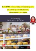 Test Bank for Accounting Information Systems 3rd Edition by Richardson &vert; 2026&sol;2027 Complete Chapter Questions & Answers&comma; Guide A&plus;