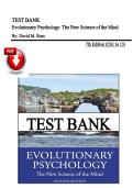 Test Bank &ndash; Evolutionary Psychology&colon; The New Science of the Mind&comma; 7th Edition &vert; David M&period; Buss &vert; Chapters 1&ndash;13 &vert; Latest Edition