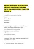 MSN 570 PROFESSORS NOTES MIDTERM PATHOPHYSIOLOGY ACTUAL EXAM PAPER 2026 QUESTIONS WITH ANSWERS GRADED A&plus;