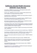 Package deal for California Life And Health InsuranceLatest Version &lpar;California Life And Health Insurance&rpar; Exam Questions And Detailed Answers 2026&sol;2027