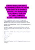 NURS 307 Integrating Mental Health and Addiction into Nursing EXAM QUESTIONS WITH CORRECT ANSWERS&vert;&vert;100&percnt; GUARANTEED PASS&vert;&vert;UPDATED 2026&sol;2027 SYLLABUS&vert;&vert;ALREADY A&plus; GRADED&vert;&vert;<<NEWEST VERSION>>