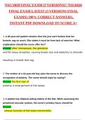 NSG 6020 FINAL EXAM &lpar;3 VERSIONS&rpar; &sol; NSG 6020 FINAL EXAM &lpar;LATEST&comma; 2026 &sol; 2027&rpar;&colon; &lpar;3 VERSIONS FINAL EXAMS&rpar; 100&percnt; CORRECT ANSWERS&comma; INSTANT PDF DOWNLOAD TO SCORE A&plus; 