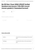 Bio 253 Quiz 1 Exam &lpar;2026&rpar; UPDATE Verified Questions And Answers &vert; With 100&percnt; Correct Answers graded A&plus; Guaranteed Success&excl;&excl;