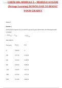 CHEM 104&comma; MODULE 1 &ndash; MODULE 6 EXAM 2026 &sol; 2027 &lpar;Portage Learning&rpar;&period; DOWNLOAD TO BOOST YOUR GRADES 