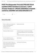 POST First Responder First Aid&sol;CPR&sol;AED EXAM &lpar;updated 2026&rpar; Questions & Answers &vert; Latest Already Graded A&plus; UPDATE 2025&vert;2026 &lpar;complete solutions&rpar; ASSURED SUCCESS&sol;GRADED A&plus;&excl;&excl;&excl;