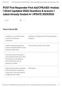 POST First Responder First Aid&lowbar;CPR&lowbar;AED&lowbar; Module 1 EXAM &lpar;updated 2026&rpar; Questions & Answers &lowbar; Latest Already Graded A&plus; UPDATE 2025&lowbar;2026 