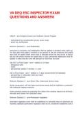 VA DEQ ESC INSPECTOR EXAM QUESTIONS AND ANSWERS