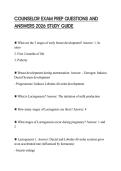 COUNSELOR EXAM PREP QUESTIONS AND ANSWERS 2026 STUDY GUIDE