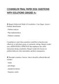 COUNSELOR FINAL PAPER 2026 QUESTIONS WITH SOLUTIONS GRADED A&plus;