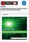 Test Bank  For Dental Radiography Principles And Techniques&comma; 5th Edition&comma; Joen Iannucci&comma; Laura Howerton 2026 Updated&excl;&excl;&excl;