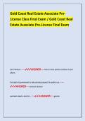 Gold Coast Real Estate Associate PreLicense Class Final Exam &sol; Gold Coast Real  Estate Associate Pre-License Final Exam