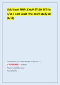 Gold Coast FINAL EXAM STUDY SET for  4&sol;11 &sol; Gold Coast Final Exam Study Set  &lpar;4&sol;11