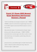 Psych 311 Exam 2025 Newest Exam Questions And Correct Answers &vert; Passed
