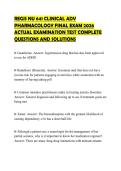 REGIS NU 641 CLINICAL ADV PHARMACOLOGY FINAL EXAM 2026 ACTUAL EXAMINATION TEST COMPLETE QUESTIONS AND SOLUTIONS