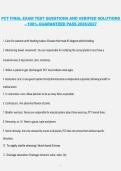 PCT Final Exam &ndash; Patient Care Technician Test Questions with Verified Solutions &lpar;Guaranteed Pass&rpar; 2026
