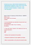 LES 305 Koretz Exam 1&vert; MOST RECENT EXAM 2026 ACTUAL  COMPREHENSIVE FREQUENTLY MOST TESTED  REAL EXAM  QUESTIONS AND VERIFIED SOLUTIONS &vert; GET  IT 100&percnt;  ACCURATE&excl;&excl; ALREADY GRADED A&plus;  &vert; NEWEST  EXAM              &vert; JUST RELEASED&excl;&excl;