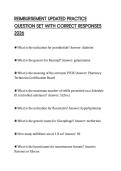 REIMBURSEMENT UPDATED PRACTICE QUESTION SET WITH CORRECT RESPONSES 2026