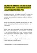RELATIVITY CERTIFIED ADMINISTRATOR PRACTICE EXAM 2026 QUESTIONS WITH ANSWERS GUARANTEED PASS