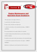 Engine Maintenance and Operation Exam Graded A&plus;