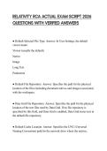 RELATIVITY RCA ACTUAL EXAM SCRIPT 2026 QUESTIONS WITH VERIFIED ANSWERS