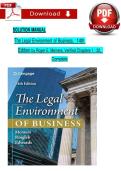 Solution Manual For The Legal Environment of Business&comma; 14th Edition by Roger E&period; Meiners&comma; Verified Chapters 1 - 22 Complete&comma; Newest Version Solution Manual For The Legal Environment of Business&comma; 14th Edition by Roger E&period; Meiners&comma; Verified Chapters 1 - 22 Co
