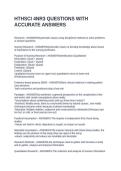 HTHSCI 4NR3 QUESTIONS WITH ACCURATE ANSWERS