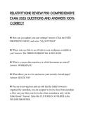 RELATIVITYONE REVIEW PRO COMPREHENSIVE EXAM 2026 QUESTIONS AND ANSWERS 100&percnt; CORRECT
