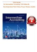 Test Bank For Intermediate Accounting&comma; 11th Edition by David Spiceland&comma; Mark Nelson&comma; Wayne Thomas&comma; Jennifer&period; Complete study guide&period;