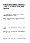 RELATIVITYONE REVIEW PRO EXAMINATION TEST 2026 QUESTIONS WITH SOLUTIONS GRADED A&plus;