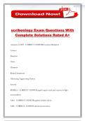 scribeology Exam Questions With Complete Solutions Rated A&plus;