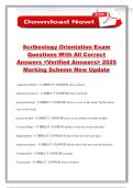 Scribeology Orientation Exam Questions With All Correct Answers <Verified Answers> 2025 Marking Scheme New Update