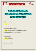 AAMC FL 5 B&sol;BC ACTUAL 2026 QUESTIONS AND 100&percnt; CORRECT ANSWERS