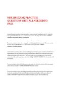NUR 219 EXAM 2 PRACTICE QUESTIONS WITH ALL NEEDED TO PASS&period;