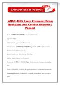 ANSC 4395 Exam 2 Newest Exam Questions And Correct Answers &vert; Passed