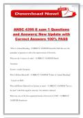 ANSC 4395 E xam 1 Questions and Answers&vert; New Update with Correct Answers 100&percnt; PASS
