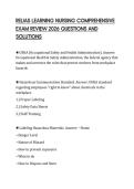 RELIAS LEARNING NURSING COMPREHENSIVE EXAM REVIEW 2026 QUESTIONS AND SOLUTIONS