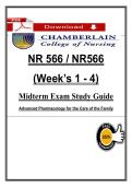 NR 566 Weeks 1&ndash;4 Midterm Exam Study Guide &lpar;2026&rpar; PDF &vert; Advanced Pharmacology