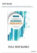 Test Bank -  Foundations of Nursing Research 7th Edition By Rose Marie Nieswiadomy&semi; Catherine Bailey &vert; All Chapters&period;