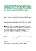 RELIAS PROPHECY CORE MANDATORY PART 2 COMPREHENSIVE EXAM PAPER WITH VERIFIED CORRECT SOLUTIONS ELITE REVIEW 2026