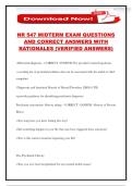 NR 547 MIDTERM EXAM QUESTIONS AND CORRECT ANSWERS WITH RATIONALES &lpar;VERIFIED ANSWERS&rpar;