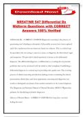 NR547&sol;NR 547 Differential Dx Midterm Questions with CORRECT Answers 100&percnt; Verified